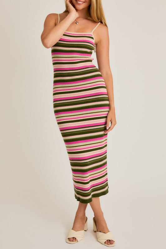 Stripe Midi Dress