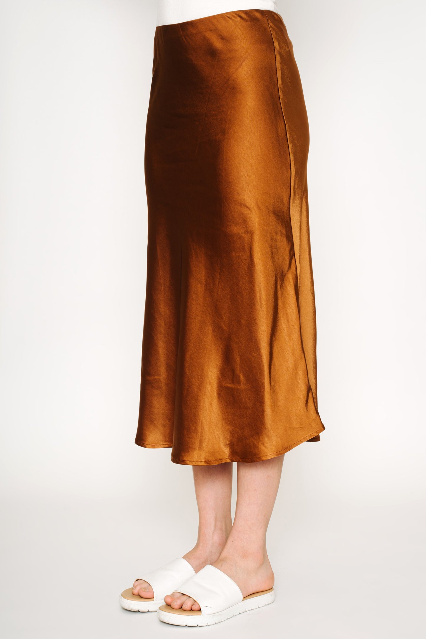 Satin Midi Skirt